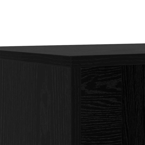 VidaXL Ławka na buty z półką Czarny Dąb 102 x 35 x 35 cm