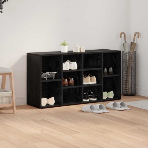 ŁAWKA NA BUTY Z PÓŁKĄ CZARNY DĄB 103X30X54,5CM