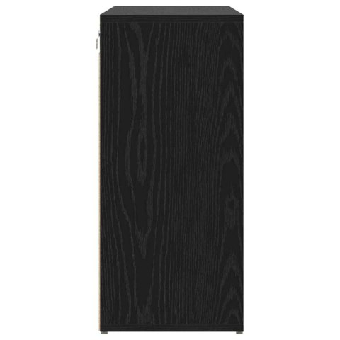 VidaXL Szafka na buty z półką Czarny Dąb 103 x 30 x 67 cm