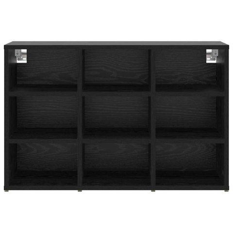 VidaXL Szafka na buty z półką Czarny Dąb 77,5 x 30 x 51 cm