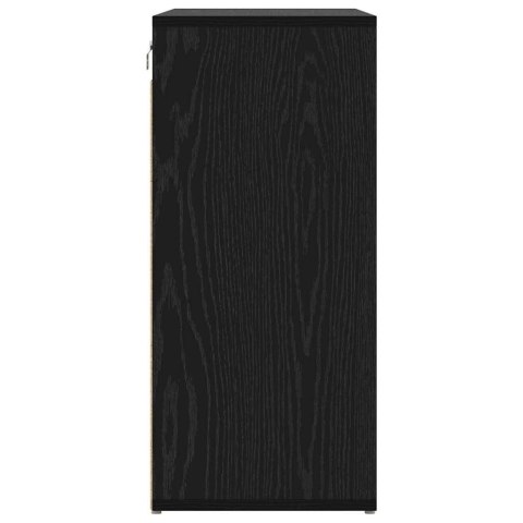 VidaXL Szafka na buty z półką Czarny Dąb 77,5 x 30 x 67 cm