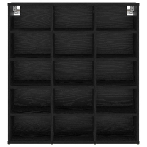 VidaXL Szafka na buty z półką Czarny Dąb 77,5 x 30 x 83,5 cm