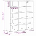 VidaXL Szafka na buty z półką Dąb rzemieślniczy 77,5 x 30 x 83,5 cm