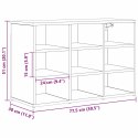 VidaXL Szafka na buty z półką Stare drewno 77,5 x 30 x 51 cm