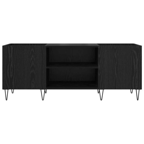 VidaXL Szafka na płyty winylowe z półką Czarny Dąb 121 x 38 x 48 cm