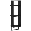 VidaXL Półka ścienna z półką Czarny Dąb 30 x 25 x 100 cm