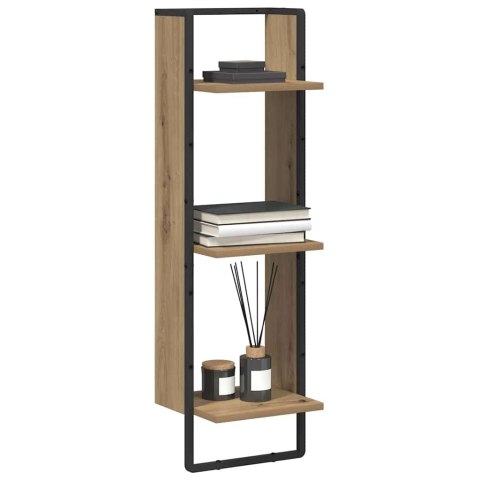 VidaXL Półka ścienna z półką Dąb rzemieślniczy 30 x 25 x 100 cm