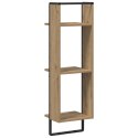 VidaXL Półka ścienna z półką Dąb rzemieślniczy 30 x 25 x 100 cm
