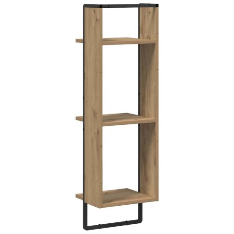 VidaXL Półka ścienna z półką Dąb rzemieślniczy 30 x 25 x 100 cm