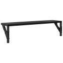 VidaXL Półki ścienne z półką 2 pcs Czarny Dąb 60 x 15 x 15,5 cm