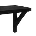 VidaXL Półki ścienne z półką 2 pcs Czarny Dąb 60 x 15 x 15,5 cm