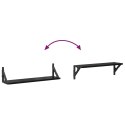 VidaXL Półki ścienne z półką 2 pcs Czarny Dąb 60 x 15 x 15,5 cm