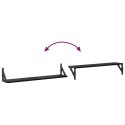 VidaXL Półki ścienne z półką 2 pcs Czarny Dąb 80 x 15 x 15,5 cm