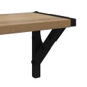 VidaXL Półki ścienne z półką 2 pcs Dąb rzemieślniczy 60 x 15 x 15,5 cm