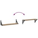 VidaXL Półki ścienne z półką 2 pcs Dąb rzemieślniczy 60 x 15 x 15,5 cm