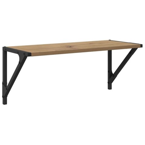 VidaXL Półki ścienne z półką 2 pcs Dąb rzemieślniczy 60 x 25 x 25,5 cm