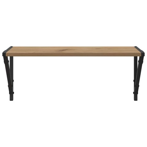 VidaXL Półki ścienne z półką 2 pcs Dąb rzemieślniczy 60 x 25 x 25,5 cm