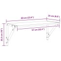 VidaXL Półki ścienne z półką 2 pcs Dąb rzemieślniczy 60 x 25 x 25,5 cm