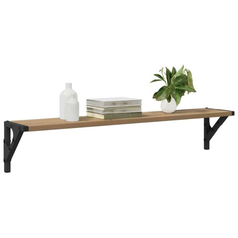 VidaXL Półki ścienne z półką 2 pcs Dąb rzemieślniczy 80 x 15 x 15,5 cm