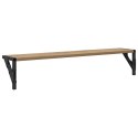 VidaXL Półki ścienne z półką 2 pcs Dąb rzemieślniczy 80 x 15 x 15,5 cm