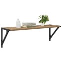 VidaXL Półki ścienne z półką 2 pcs Dąb rzemieślniczy 80 x 25 x 25,5 cm