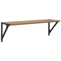 VidaXL Półki ścienne z półką 2 pcs Dąb rzemieślniczy 80 x 25 x 25,5 cm