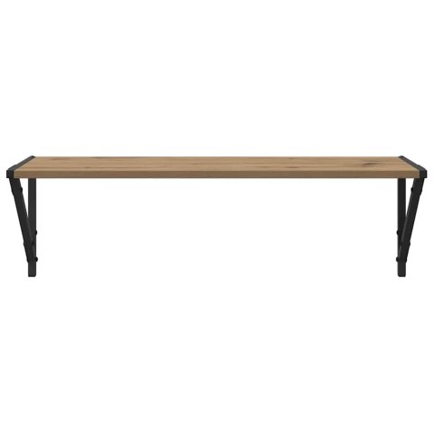 VidaXL Półki ścienne z półką 2 pcs Dąb rzemieślniczy 80 x 25 x 25,5 cm