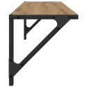 VidaXL Półki ścienne z półką 2 pcs Dąb rzemieślniczy 80 x 25 x 25,5 cm