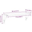 VidaXL Półki ścienne z półką 2 pcs Dąb rzemieślniczy 80 x 25 x 25,5 cm