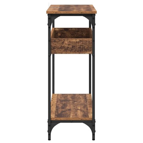 VidaXL Konsola Stare drewno 100 x 29 x 75 cm Materiał drewnopochodny