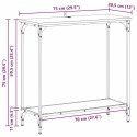 VidaXL Konsola Stare drewno 75 x 30.5 x 75 cm Materiał drewnopochodny