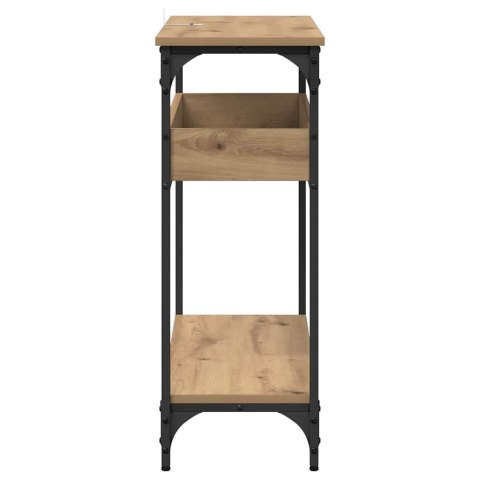 VidaXL Konsola dąb artisan 100 x 29 x 75 cm Materiał drewnopochodny