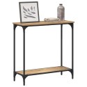 VidaXL Konsola dąb artisan 75 x 30.5 x 75 cm Materiał drewnopochodny