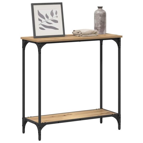 VidaXL Konsola dąb artisan 75 x 30.5 x 75 cm Materiał drewnopochodny