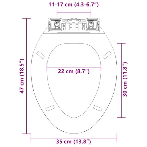 DESKA SEDESOWA WOLNOOPADAJĄCA Z SZYBKOZŁĄCZEM BIAŁA