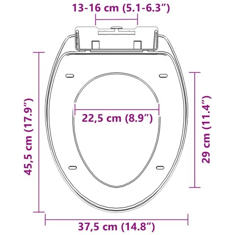DESKA SEDESOWA WOLNOOPADAJĄCA Z SZYBKOZŁĄCZEM CZARNA