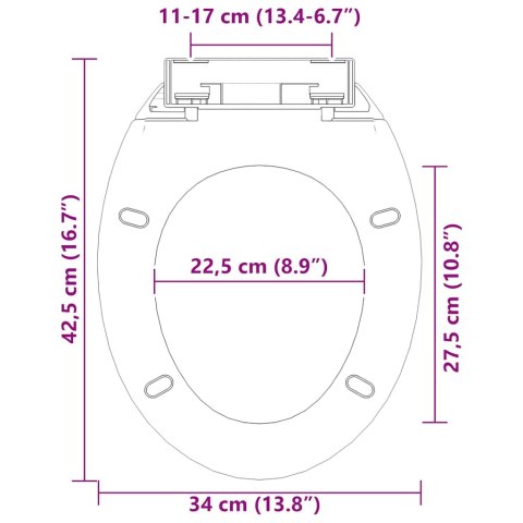 DESKA SEDESOWA WOLNOOPADAJĄCA Z SZYBKOZŁĄCZEM CZARNA