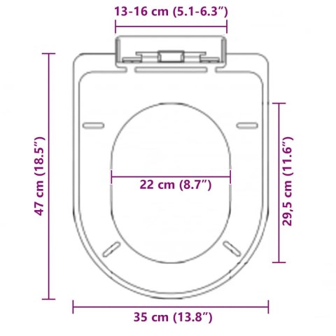 DESKA SEDESOWA WOLNOOPADAJĄCA Z SZYBKOZŁĄCZEM CZARNA