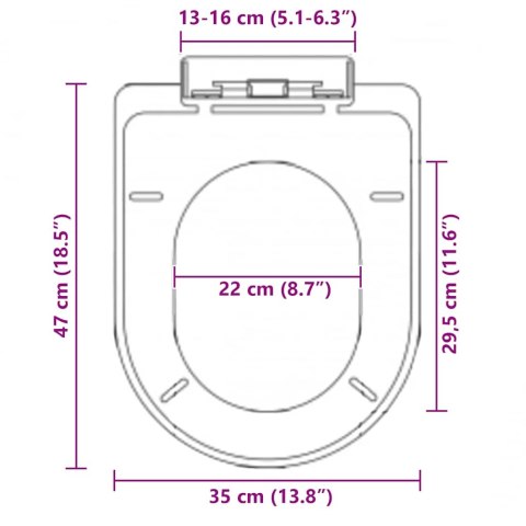 DESKA SEDESOWA WOLNOOPADAJĄCA Z SZYBKOZŁĄCZEM CZARNA