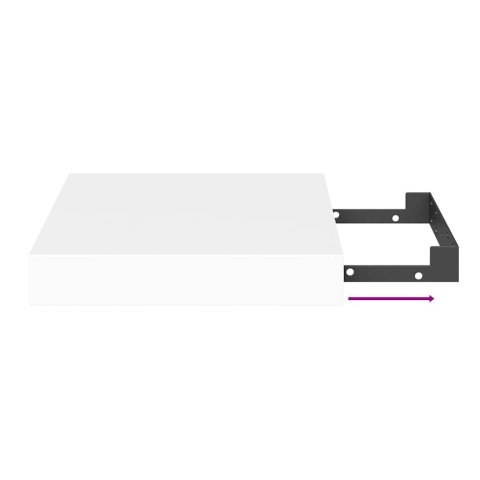 PÓŁKI ŚCIENNE 4 SZT BIAŁE 23X235X38CM