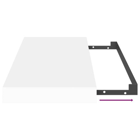 PÓŁKI ŚCIENNE 4 SZT BIAŁE 50X23X38CM