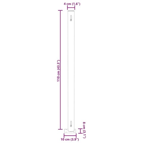 ZWIJANA MARKIZA BOCZNA NA TARAS 180X300CM BRĄZOWA