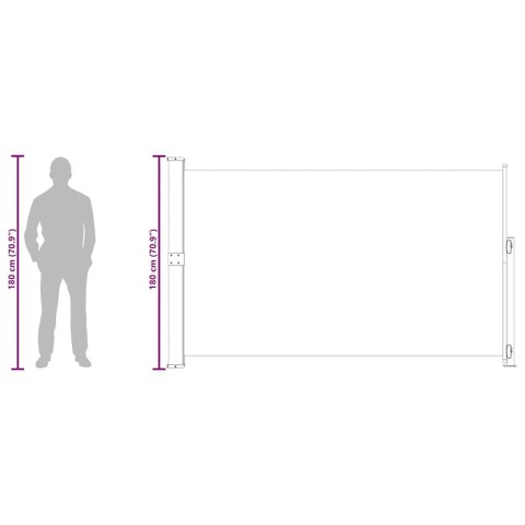 ZWIJANA MARKIZA BOCZNA NA TARAS 180X300CM BRĄZOWA