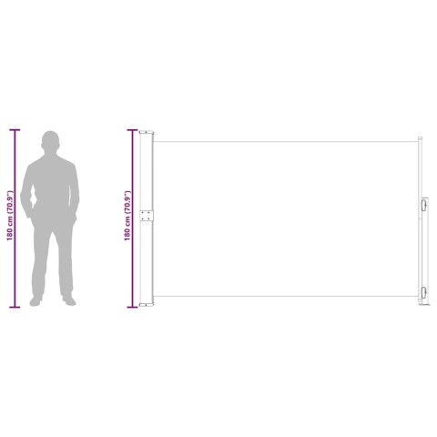 ZWIJANA MARKIZA BOCZNA NA TARAS 180X300CM SZARA