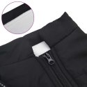 VidaXL Kurtka dla Psa z uprzężą Czarny 2XL Runo i poliester