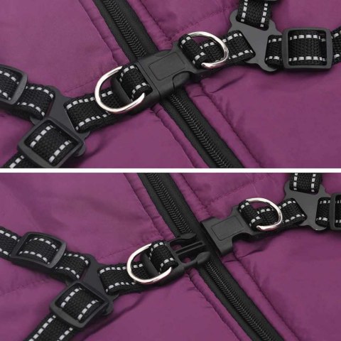 KURTKA DLA PSA XL CIEPŁA ZIMOWA WODOODPORNA SZELKI ODBLASKOWA POLAR 3XL