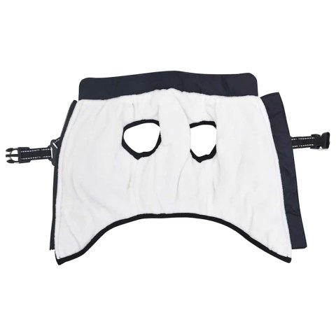 VidaXL Kurtka dla Psa z uprzężą Granatowy M Runo i poliester