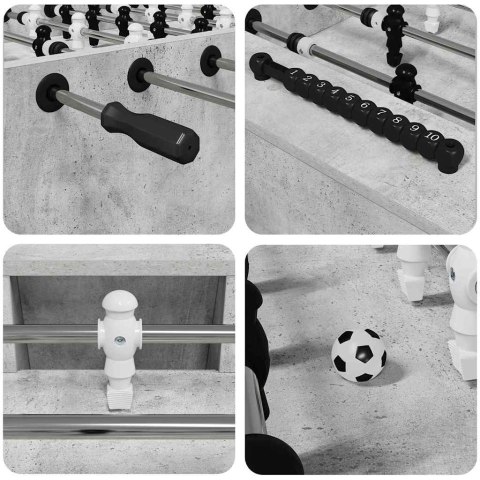 VidaXL Stół do futbolu 2 pcs Betonowy szary 146,5 x 74 x 85 cm