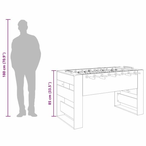 VidaXL Stół do futbolu 2 pcs Biały 146,5 x 74 x 85 cm