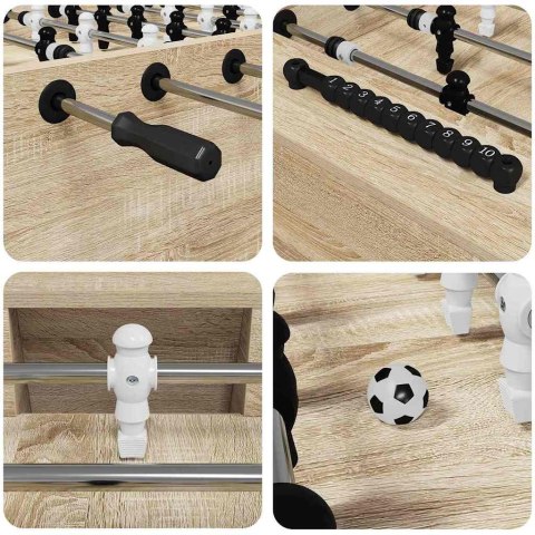 VidaXL Stół do futbolu 2 pcs Dąb Sonoma 146,5 x 74 x 85 cm